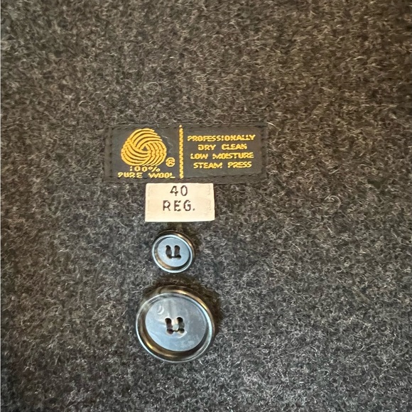 Men's Vintage London Fog Long Wool Coat Grey Made in USA Size 40 Regular - Picture 7 of 9